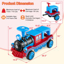 3-Seater 12V Battery Powered Kids Ride on Train with Carriage Trackless