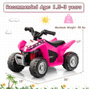 Infans Kids Ride on ATV, 6V Electric Vehicle for Toddlers, 4 Wheeler Battery Powered Motorized Quad Toy Car