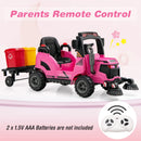 INFANS Ride on Car, 12V 2 in 1 Kids Street Sweeper Truck Electric Vehicle with Remote Control