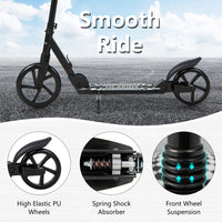 INFANS Kick Scooter for Adults Teens, Big Wheels Foldable Scooter  Ages 10+ Kids Youth