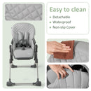 INFANS Baby High Chair, Convertible Quick Folding Portable Highchair for Babies and Toddlers with Adjustable Height