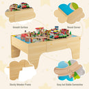 80 Pieces Wooden Kids Activity Toy Table Playset with Reversible Detachable Tabletop