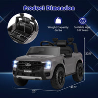 INFANS Licensed Ford Ranger Ride on Pickup Truck by INFANS, 12V Battery Powered Electric Vehicle for Kids with Remote Control