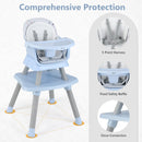 INFANS 8 in 1 Baby High Chair, Convertible Highchair for Babies and Toddlers, Infant Dining Booster Seat, Kids Stool Table Chair Set