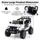 INFANS 2 Seater Ride on Truck, 12V Battery Powered Electric Vehicle for Kids with Remote Control, Power Display, LED Lights