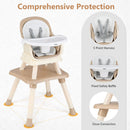 INFANS 8 in 1 Baby High Chair, Convertible Highchair for Babies and Toddlers, Infant Dining Booster Seat, Kids Stool Table Chair Set