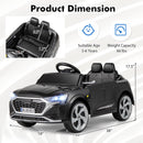 INFANS Licensed Audi SQ8 Ride on Car, Battery Powered Electric Vehicle for with Remote Control, Adjustable Music, LED Lights