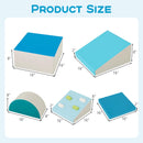 INFANS Climbing Toys for Toddlers, 6 Pieces Baby Foam Blocks Soft Play Set, Indoor Kids Climb and Crawl Sliding Structure