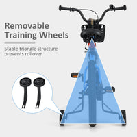 INFANS Kids Bike 12 Inch Toddlers Bike with Training Wheels Basket Adjustable Seat Handbrake and Coaster Brake