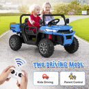 INFANS 2 Seater Ride on UTV, 12V Kids Electric Vehicle Dump Truck, Toddlers Battery Powered Car with Music