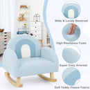 INFANS Kids Sofa, Toddler Rocking Chair with Solid Wooden Frame, Anti-Tipping Design, Plush Fabric, Children Armchair