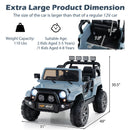 INFANS 2 Seater Ride on Truck, 12V Battery Powered Electric Vehicle for Kids with Remote Control, Power Display, LED Lights