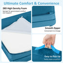 INFANS Modular Kids Play Couch, 6 PCS Toddler Creative Sectional Fort Building Sofa for Playroom, Bedroom