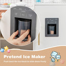 INFANS Kids Kitchen Playset, Toddler Wooden Kitchen Pretend Cooking Toy Set with Coffee Maker