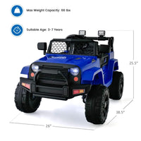 INFANS Kids Ride on Truck, 12V Electric Vehicle Jeep Car with Remote Control, Toddlers Battery Powered Toy with 2 Speeds
