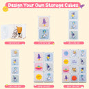 INFANS Children Wardrobe, Cute for Kids Bedroom Nursery Armoire with 12 Cube, Kid Clothes Storage Organizer