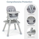 INFANS 8 in 1 Baby High Chair, Convertible Highchair for Babies and Toddlers, Infant Dining Booster Seat, Kids Stool Table Chair Set
