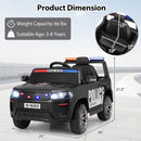 INFANS Ride on Police Car, 12V Kids Battery Powered Electric Vehicle with Siren, Flashing Lights, Bluetooth, Power Display