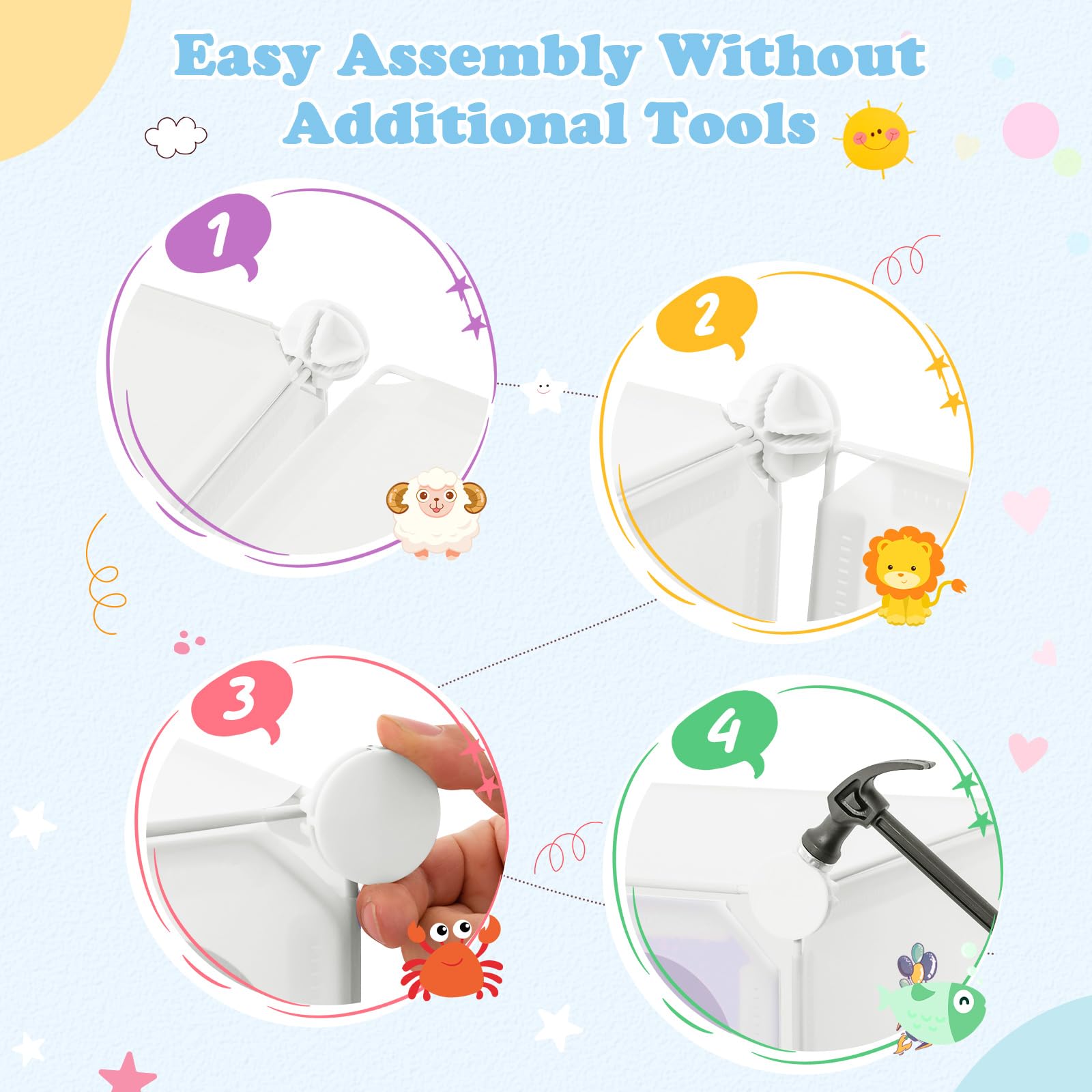 INFANS Children Wardrobe, Kid Closet Portable Baby Dresser Cute for Kids Bedroom Nursery Armoire with Doors