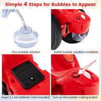 INFANS Ride on Push Car, Foot-to-Floor Sliding Car for Toddlers Kids Motorcycle with Bubble Maker, 3 Wheels Ride on Toys