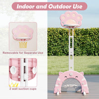 INFANS Toddler Basketball Hoop, 3 in 1 Height Adjustable Kids Sports Activity Center Indoor with Soccer Goal Golf Ball and Club