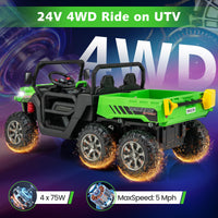 4WD 6x6 Battery Powered Kids UTV with Remote Control