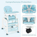 INFANS 5 in 1 Baby High Chair, Convertible Toddler Table Chair Set, Rocking Chair, Multi-Function Seat with Lockable Universal Wheels