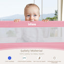 INFANS Bed Rail for Toddlers, 59" Foldable Safety Baby Crib Rail Fit for Kids Twin, Extra Long Swing Down Bed Guardrail for Convertible Crib, Queen, Full, King Mattress Side Guard