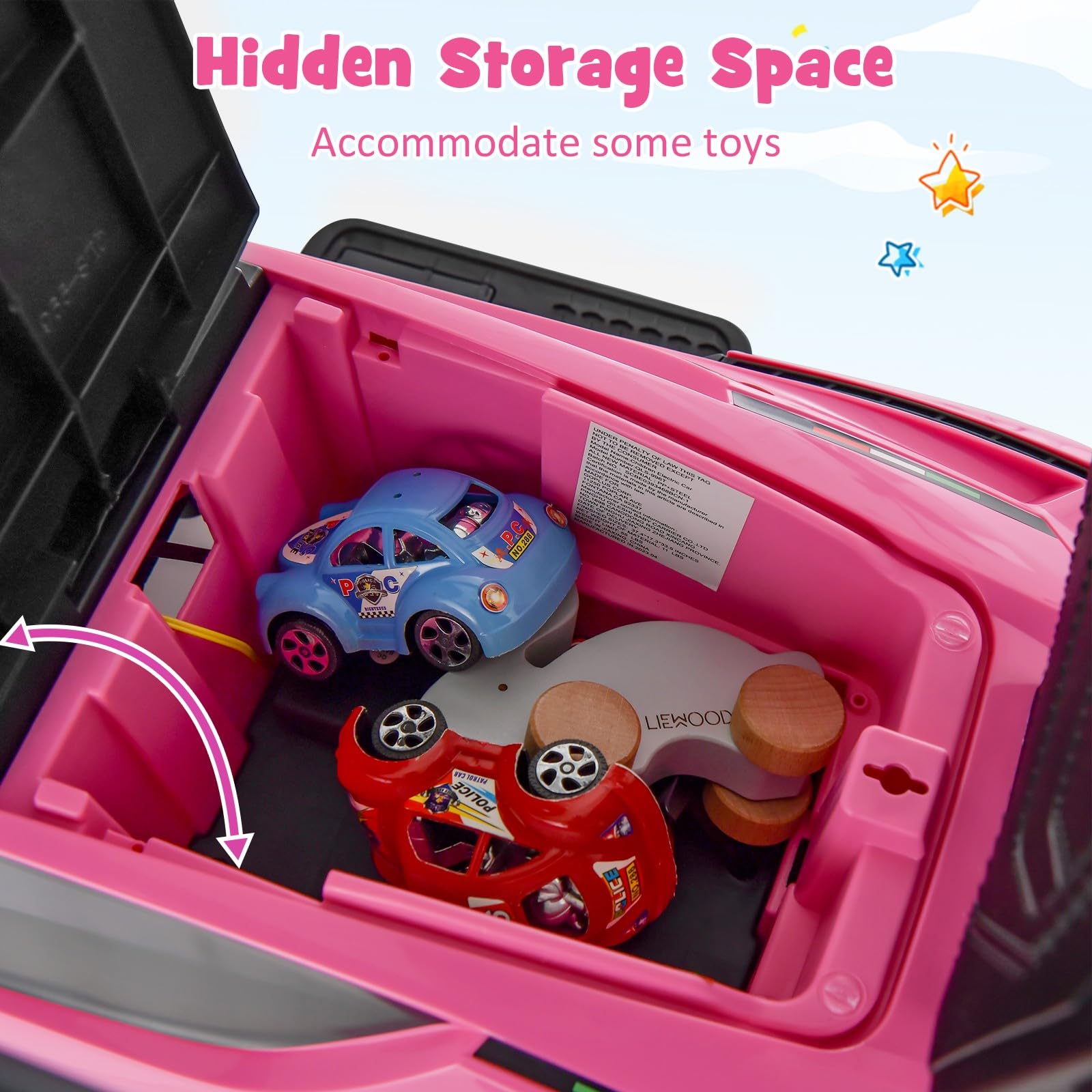 INFANS 3 in 1 Ride on Push Car, Licensed Lamborghini Baby Stroller Sliding Walking Car with Push Handle