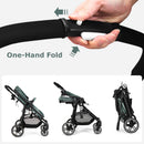 INFANS 2 in 1 Baby Stroller, High Landscape Infant Stroller, Foldable Pushchair