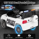 INFANS Ride on Police Car, 12V Kids Battery Powered Electric Vehicle with Siren, Flashing Lights, Bluetooth, Power Display