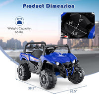 INFANS 12V Ride on Car UTV, Battery Powered Off-Road Kids Electric Vehicles with Remote Control, Music, Horn, MP3, Lights