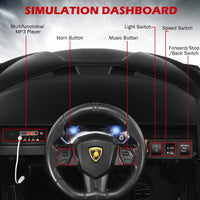INFANS 12V Licensed Lamborghini Sian Kids Ride on Car with Parent Remote Control, Electric Toy Roadster Carbon Fiber Textured