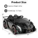 INFANS 2 Seater Kids Ride on Car, 12V 4WD Licensed Lamborghini Veneno Powered Electric Vehicle with Rocking Mode, Remote Control