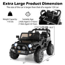 INFANS 2 Seater Ride on Truck, 12V Battery Powered Electric Vehicle for Kids with Remote Control, Power Display, LED Lights