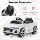 INFANS Licensed Audi SQ8 Ride on Car, Battery Powered Electric Vehicle for with Remote Control, Adjustable Music, LED Lights