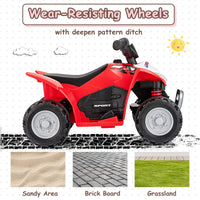 Infans Kids Ride On ATV, 6V Electric Vehicle for Toddlers, 4 Wheeler Battery Powered Motorized Quad Toy Car INFANS