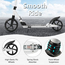INFANS Kick Scooter for Adults Teens, Big Wheels Foldable Scooter  Ages 10+ Kids Youth