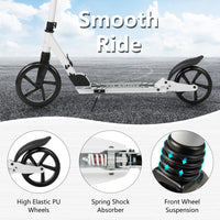 INFANS Kick Scooter for Adults Teens, Big Wheels Foldable Scooter  Ages 10+ Kids Youth