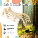 INFANS Climbing Toys for Toddlers, 5 in 1 Kids Wooden Montessori Triangle Set Climber Toy, Indoor Climb Activity