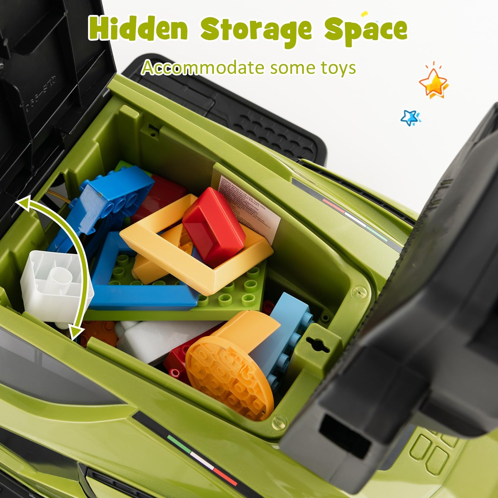 INFANS 3 in 1 Ride on Push Car, Licensed Lamborghini Baby Stroller Sliding Walking Car with Push Handle