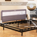 INFANS Bed Rail for Toddlers, 59" Foldable Safety Baby Crib Rail Fit for Kids Twin, Extra Long Swing Down Bed Guardrail for Convertible Crib, Queen, Full, King Mattress Side Guard