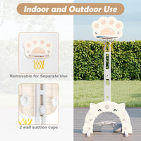 INFANS Toddler Basketball Hoop, 3 in 1 Height Adjustable Kids Sports Activity Center Indoor with Soccer Goal Golf Ball and Club