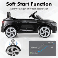 INFANS Licensed Audi SQ8 Ride on Car, Battery Powered Electric Vehicle for with Remote Control, Adjustable Music, LED Lights
