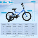 INFANS Kids Bike, 16 18 Inch Toddlers Bike with Training Wheels Safety Bell Adjustable Seat and Handlebar