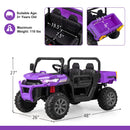 INFANS 2 Seater Ride on UTV, 12V Kids Electric Vehicle Dump Truck, Toddlers Battery Powered Car with Music