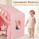 INFANS Kids Play Tent, Large Size Playhouse with Star Light Windows, Indoor Outdoor Princess Tents Castle for Toddlers