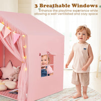 INFANS Kids Play Tent, Large Size Playhouse with Star Light Windows, Indoor Outdoor Princess Tents Castle for Toddlers