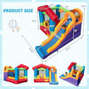 INFANS Inflatable Bounce House, Kids Jumping Castle with Slide, Basketball Rim, Climbing Wall