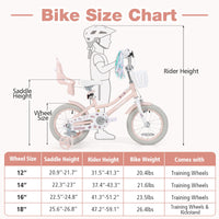 Kids Bike 12 14 16 18 Inch Toddlers Bike for Boys Girls Age 3-8 Years